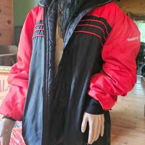 Vintage Yamaha Snowmobile Jacket | Red & Black Quilted Coat | Unisex